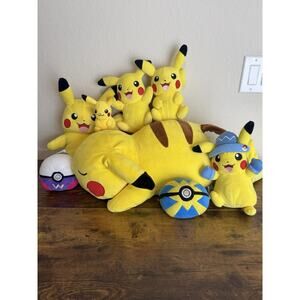 Lot Of 8 Pokemon Pikachu Plushie stuffed toy Plush Cute Kawaii
